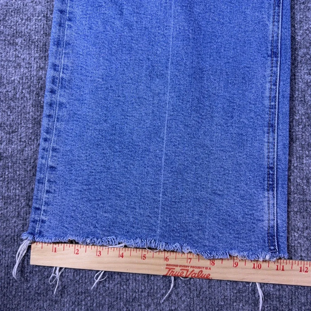 Pistola Womens High Rise Wide Leg Raw Hem Jeans Blue Denim Size 27